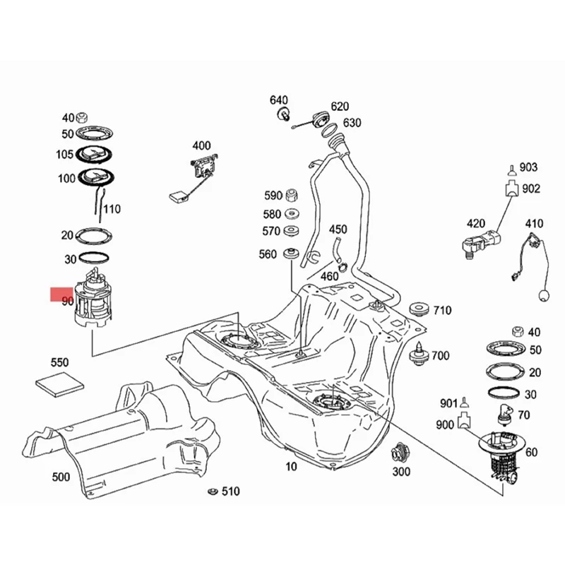 

Главный Электрический топливный насос A2214704594 для Mercedes Benz W221 W204 W213 W166 S550 C350 C300GLK350, модуль подачи топлива