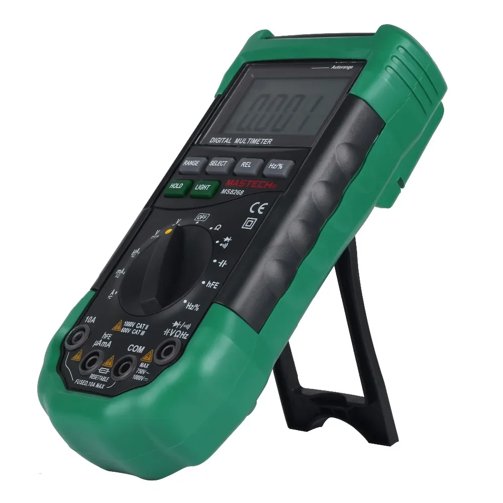 MASTECH MS8268 Auto Range Digital Multimeter AC/DC Voltage Tester ohm Frequency Capacitance Meter diode test