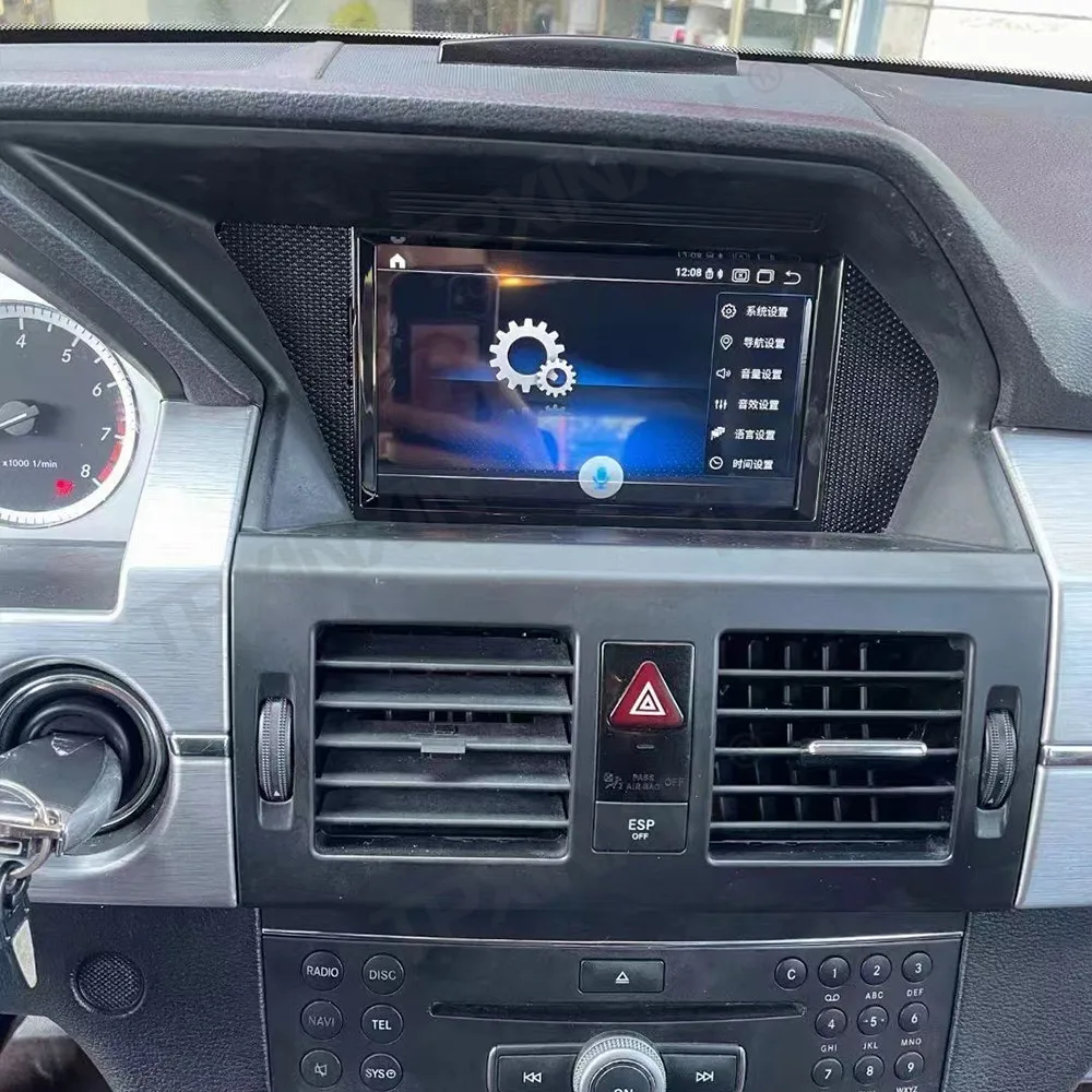 Leitor Multimédia Rádio Automóvel, Carplay, Unidade de Cabeça, Navegação GPS, 4G, Android 11.0, Mercedes Benz GLK X204, GLK300, GLK350, 2009-2015