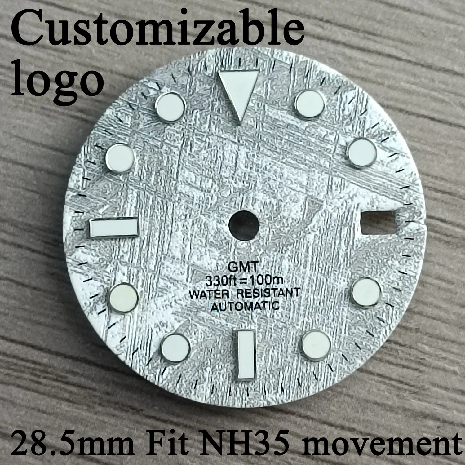 28.5mm GMT Watch Dial Watch Face Fit NH34 NH35 Movement Blue Bright Night Glow Accessories Single Calendar Customizable