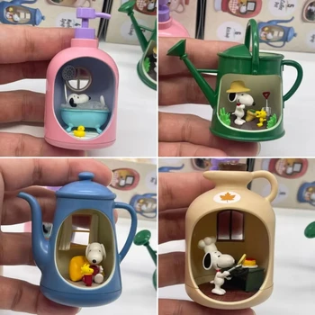 6pcs Anime Figure Dog Miniature Life Scene In Bottle Blind Box Cute Figurine Desktop Decoration Kids Toy Surprise Gift For Fans 1