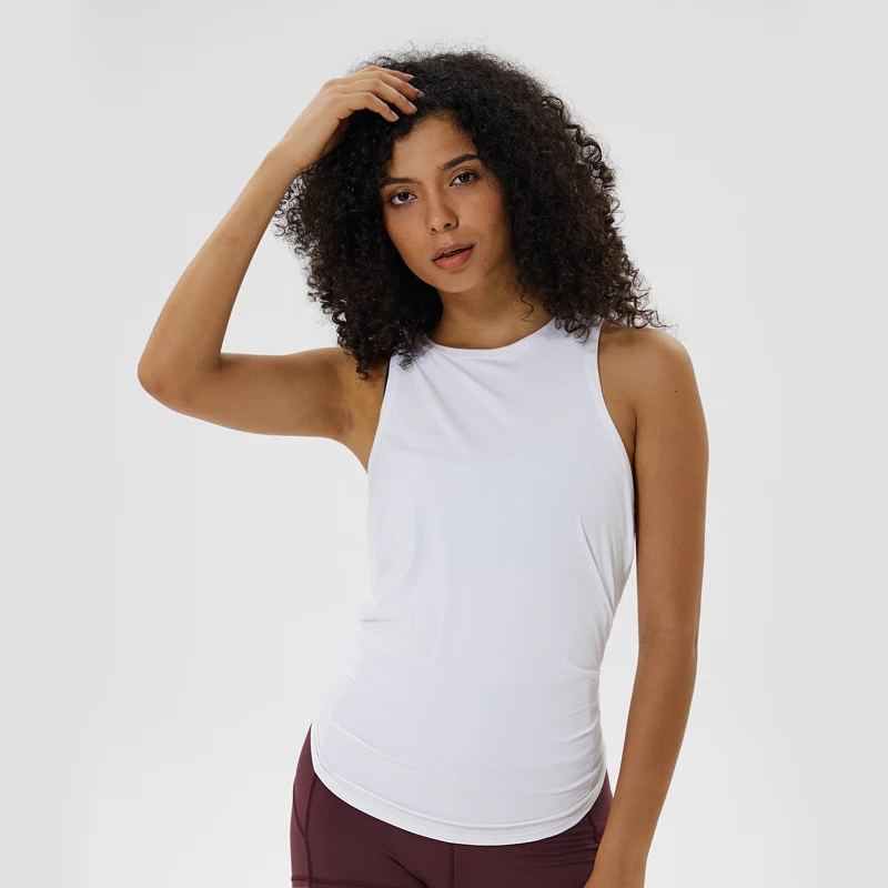 Women Yoga Top Sports Shirt Yoga Tank Top Loose Shirt Ladies Workout Tops