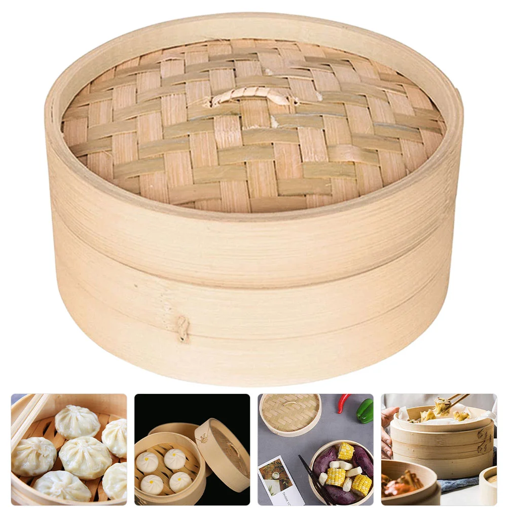 Kitchen Bamboo Steamer Seafood Tools Chinese Dim Sum Steaming Basket Dessert Buns Making Household Steamer Basket