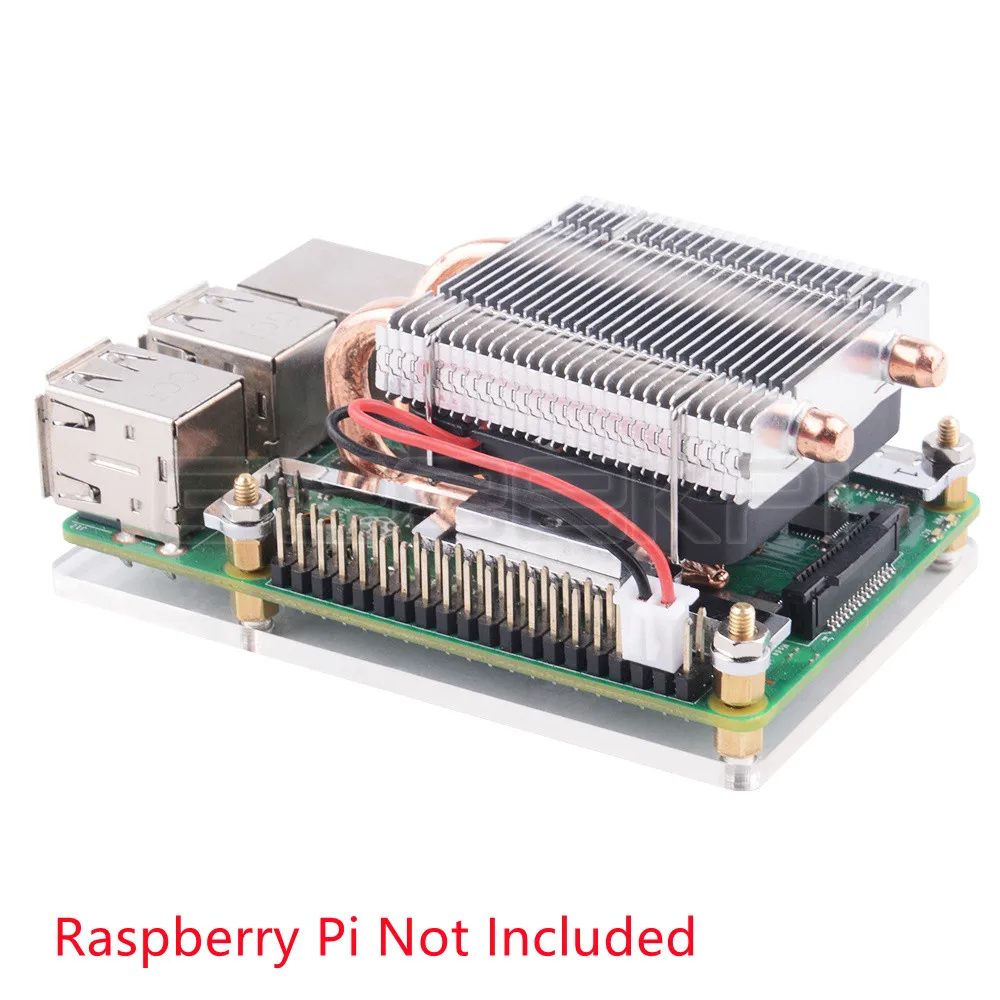 Geeekpi Novo Baixo-perfil Torre de Gelo Tipo-b Cpu Ventilador de Refrigeração 4010 Refrigerador do Dissipador de Calor para Raspberry pi b 3b Mais 3b - Imagem 4