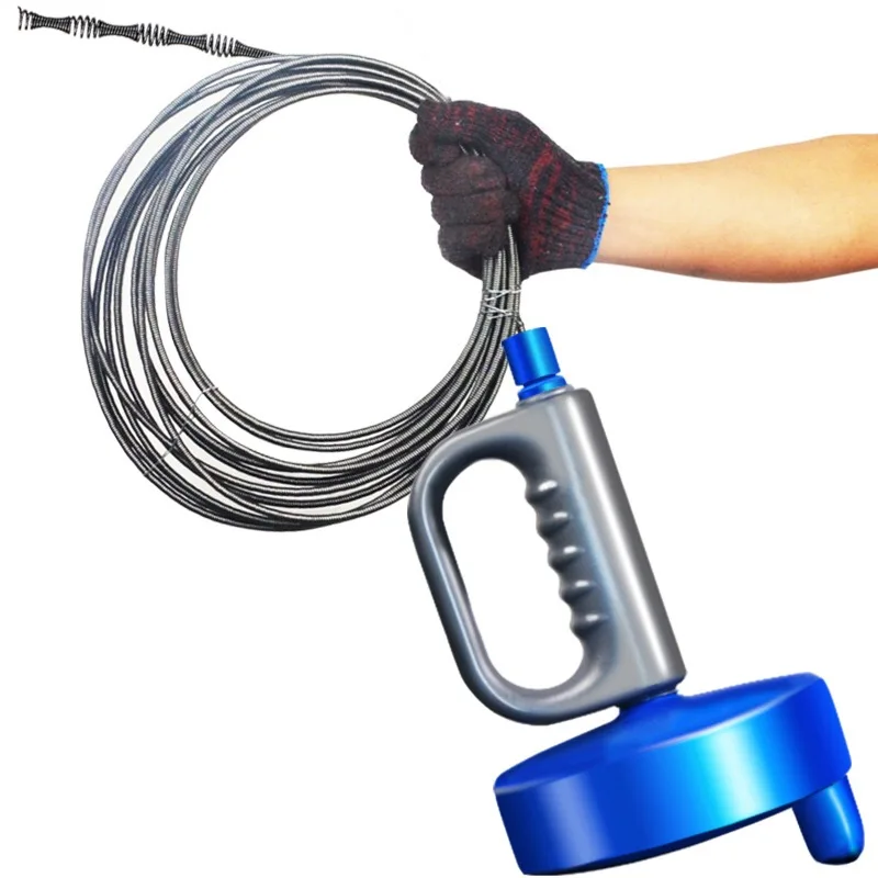

3/10Meters Kitchen Toilet Sewer Blockage Hand Tool Pipe Dredger Drains Dredge Drill-Powered Extendable Random Color
