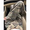 Woman American Spice Girls Camouflage Work Jeans Women Summer Flap High Street Design High Waist Straight Thin Wide Leg Trousers 5