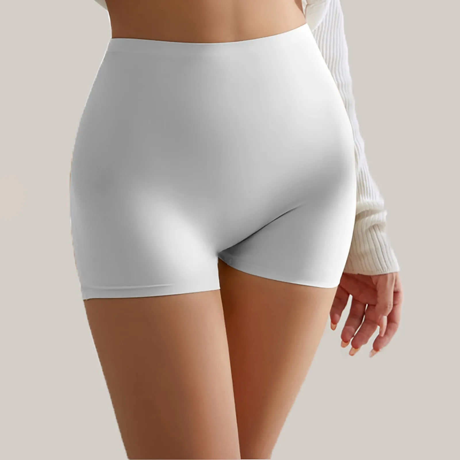 

Seamless Short Spandex Ice Silk Safety Shorts Pants Lady Boyshorts Under Skirt Underwear Breathable No Curling Boxers For Ladies