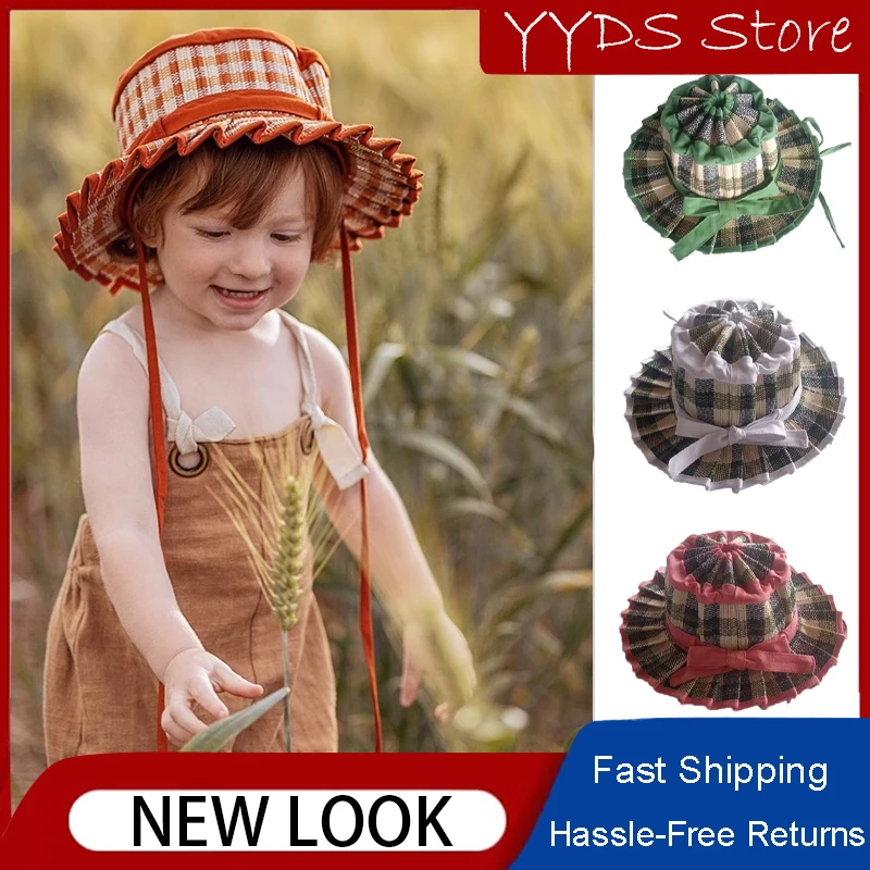 Parent-child Summer Foldable Pleated Adult Sun Hats Top Sunscreen Lorna Style Straw Hat Beach Shade Straps Baby Girl Caps Gorras baby summer grass capital sun hat 6 corporal ridge la fei grass big straw hat child beach travel sunscreen straw hat