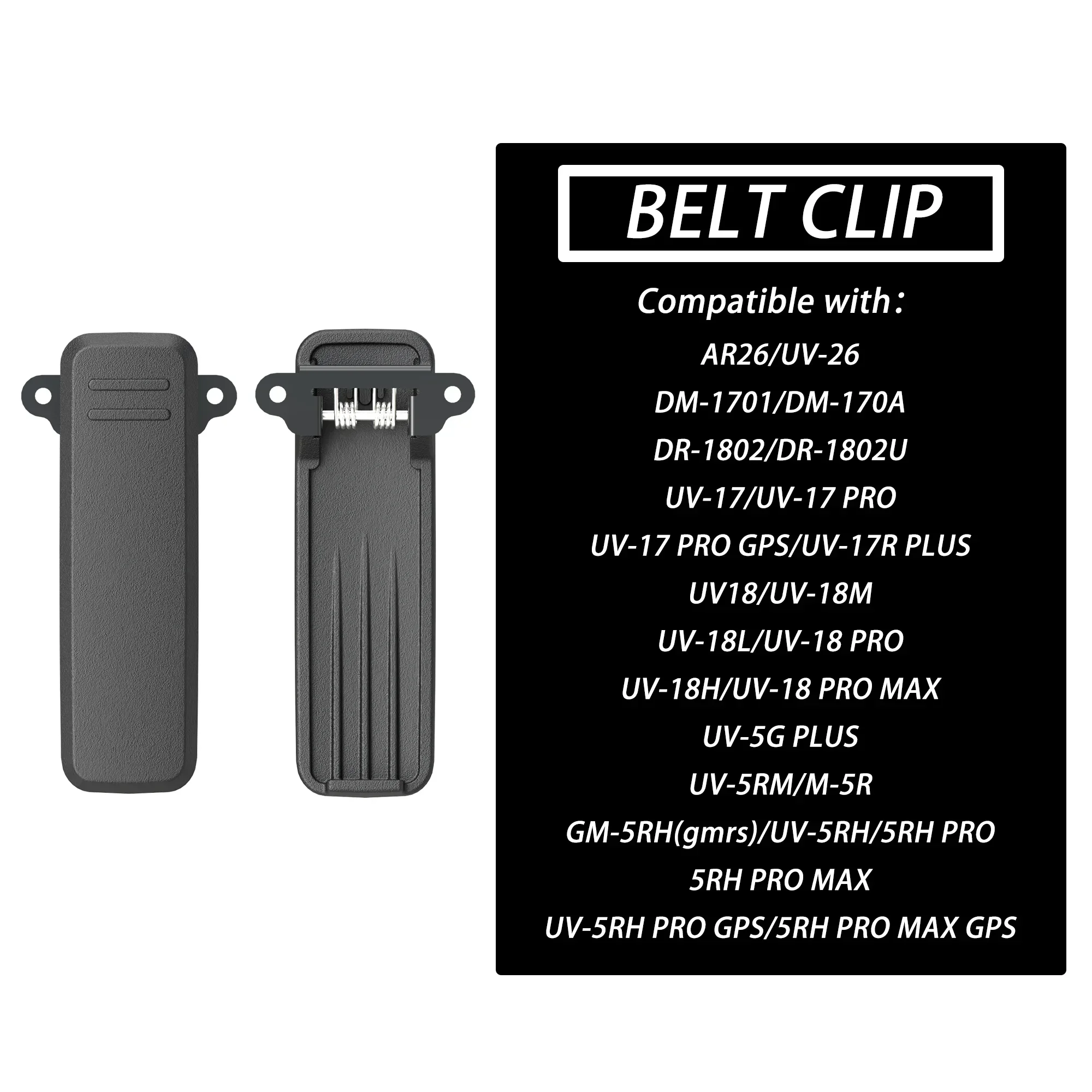 Premium Belt Clip Set for Two-Way Radios - Durable Back Clamp Support for Walkie Talkie Accessories (1/5/10PCS)