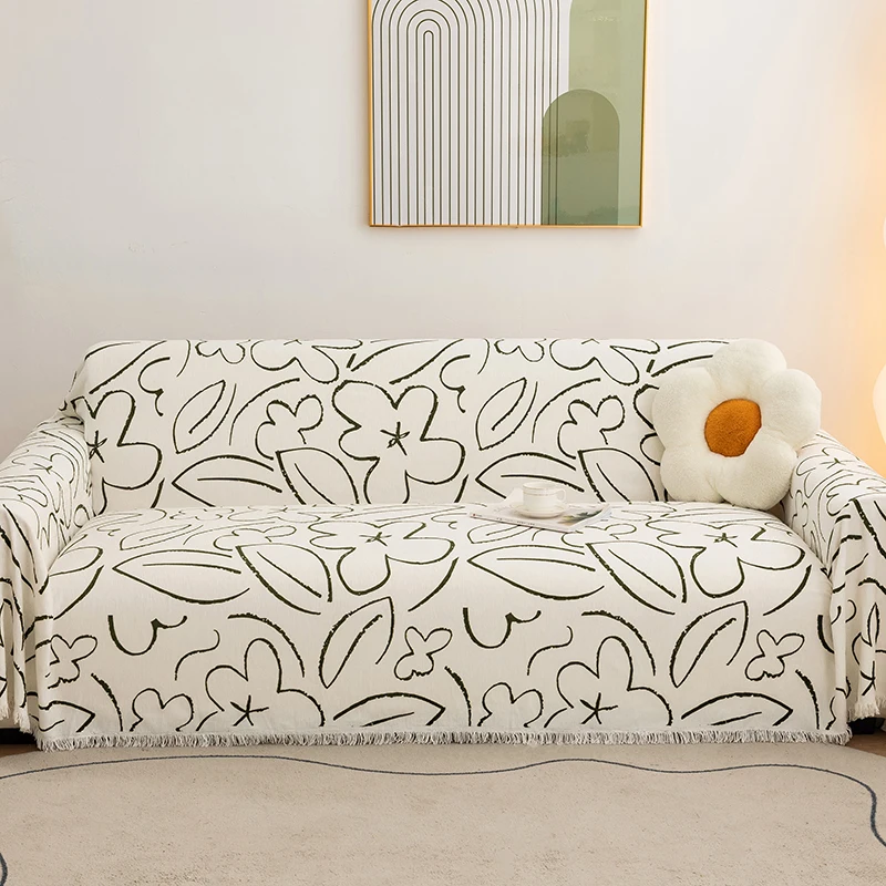 printed sofa towel chenille sofa protector blankets for sofa 1/2/3/4 seat sofa covers couch cover 5