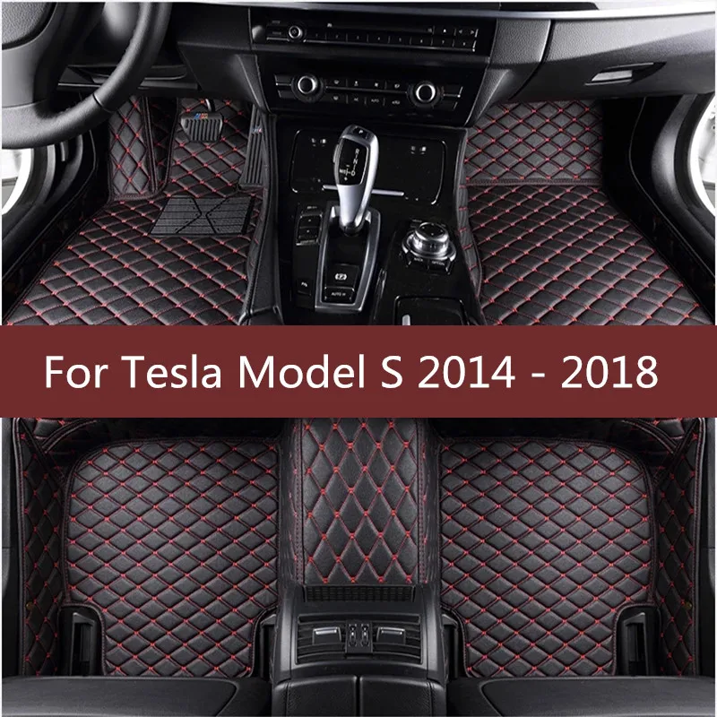 

Car Floor Mats Flash Mat Leather Custom Foot Pads Automobile Carpet Car Cover For Tesla Model S 2014 2015 2016 2017 2018