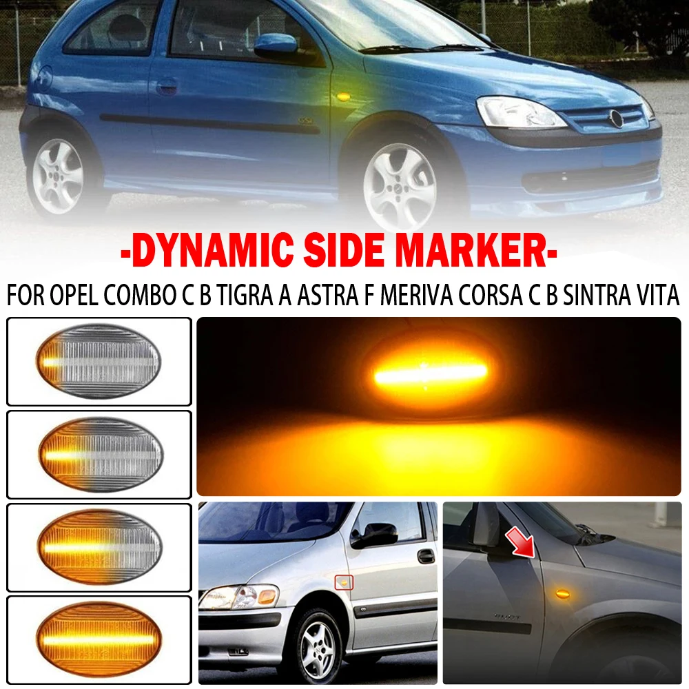 Indicatore dinamico di direzione della luce, LED che scorre, luce