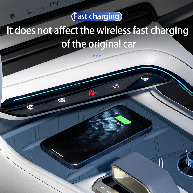 24-25 For ZEEKR 001 central control wireless charging silicone pad water cup protective sleeve car interior supplies accessories