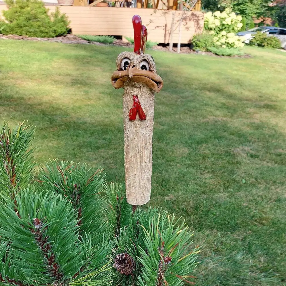 

Decorative Ostrich Head Garden Statue Resin Crafts Ground Decoration Scene Garden Wholesale Insert Patio ButterflyBrass