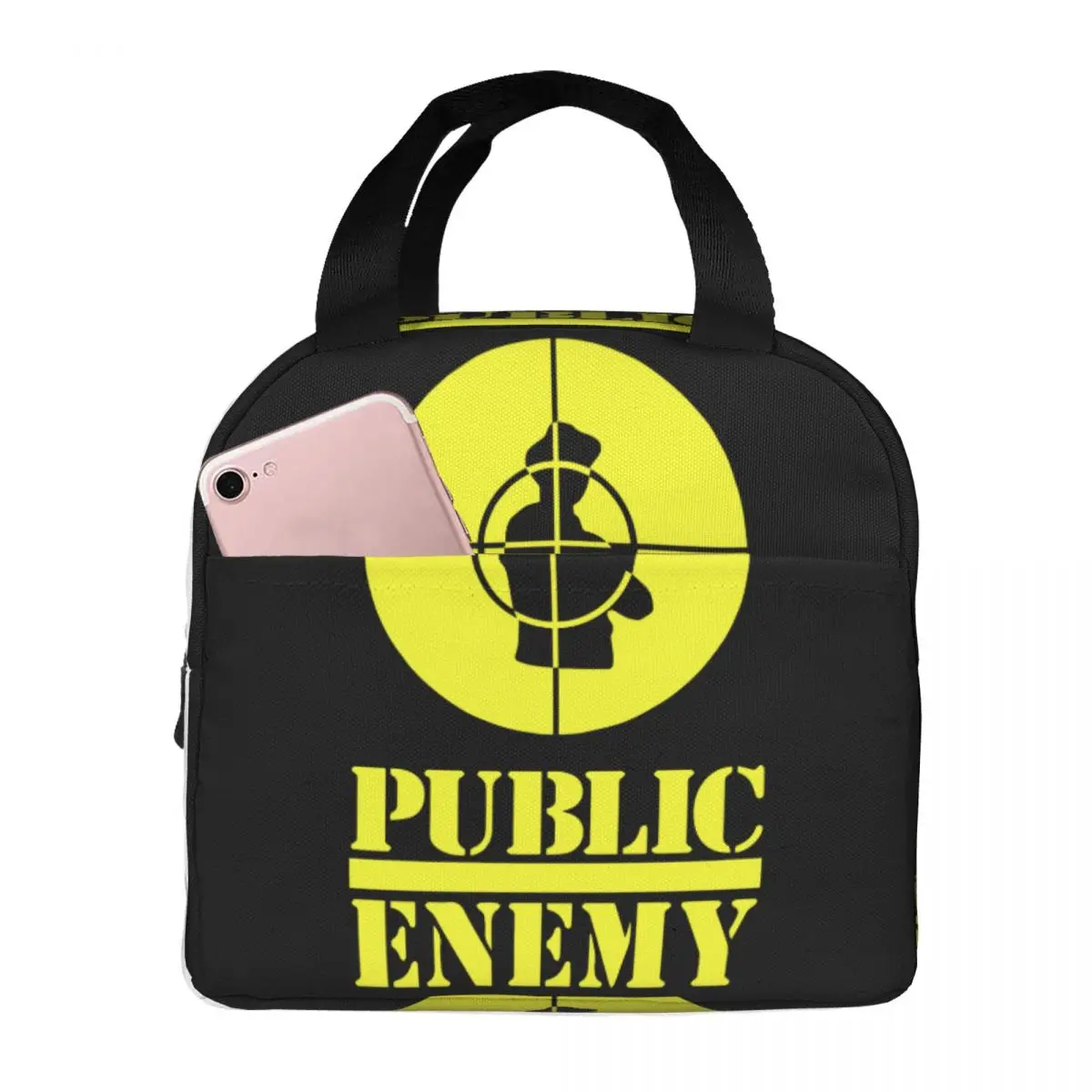 Public Enemy Logo Lunch Bag Unisex Portable Cooler Insulated Lunch Box Food Bento Box