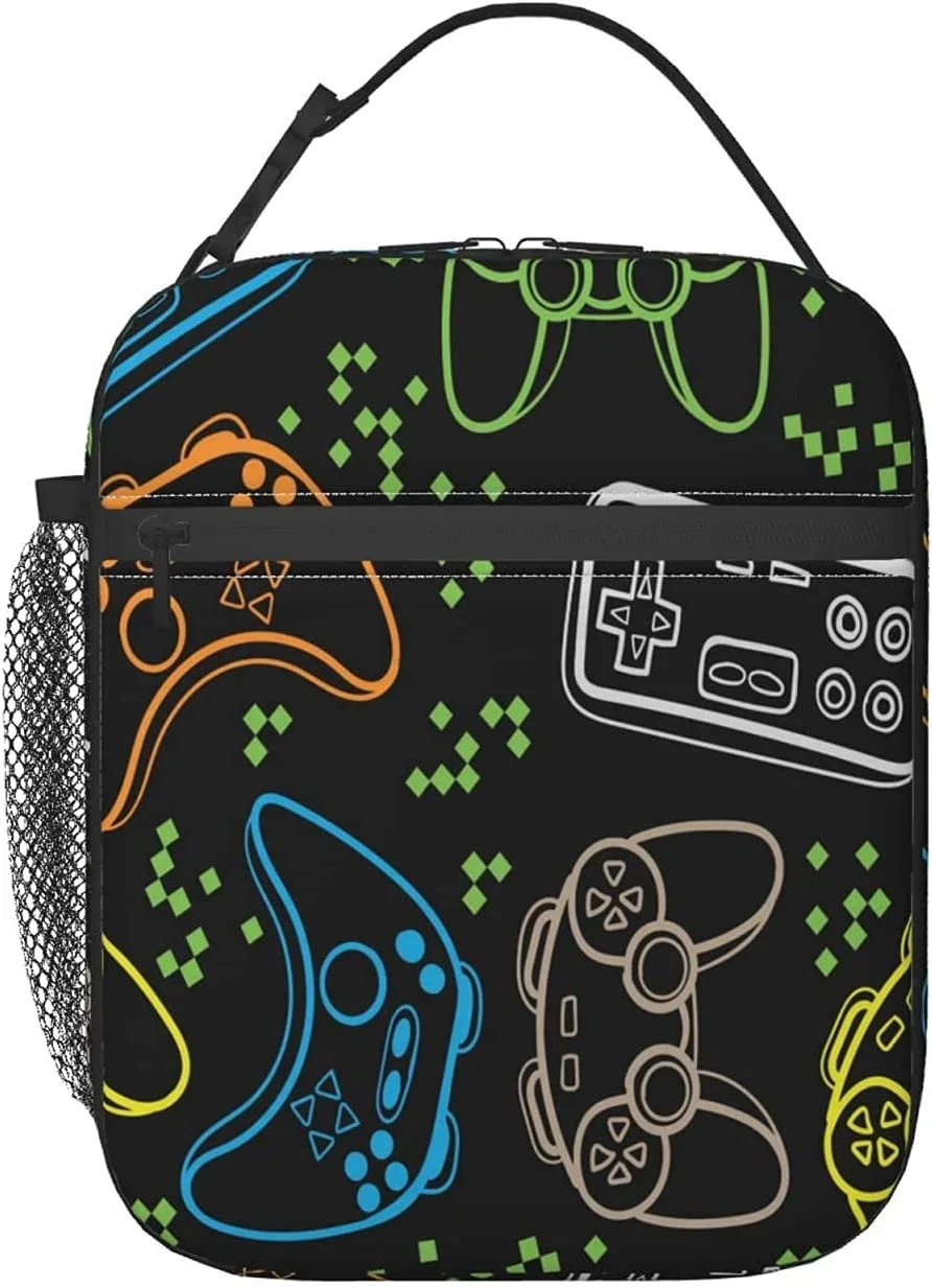 Video Game Controller Lunch Box Insulated Lunch Bag for Women Men Thermal Bento Box Adult