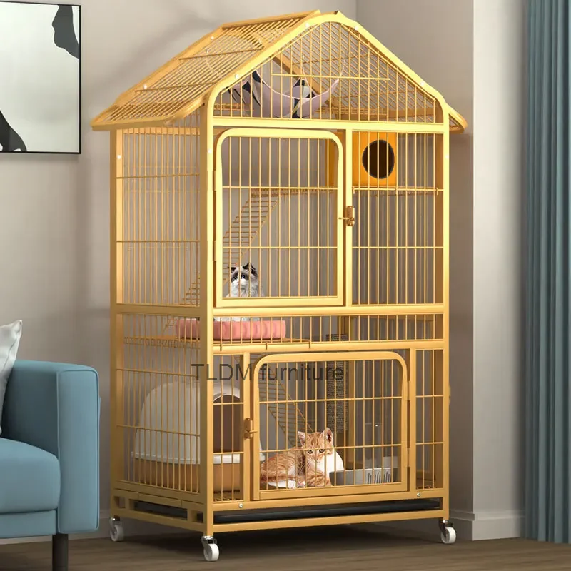 

Cage Villa 3 Storey Super Large Free Space Wholesale Cat Cage Luxury Cat House Cat House Cat House Cat Litter Cat Climbing Frame