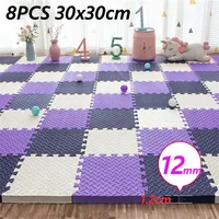 Baby Game Mat 8PCS 30x30cm Tatame Play Mats Thick 1.2cm Tatames Baby Mat Foot Mat Floor Mat Puzzle Mat Playmat Baby Playroom Mat 2