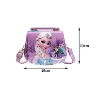 Disney Frozen Shoulder Bags Princess Elsa Anna PU Printing Messenger Bag Cartoon Cute Children Kids Girls Fashion Handbag Gifts 2