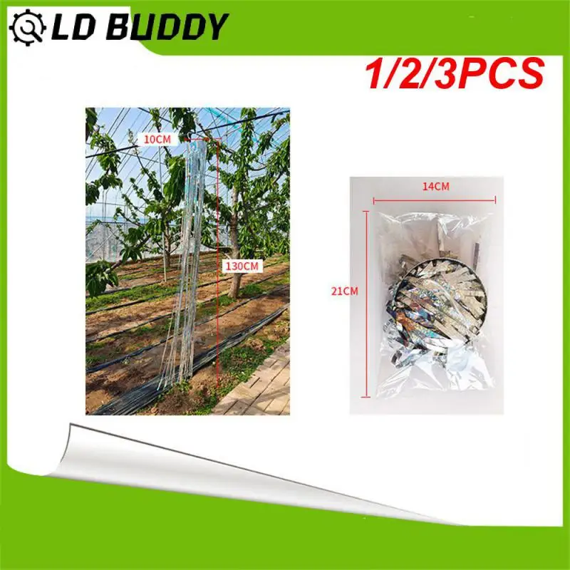 

1/2/3PCS Bird Repellent Strip 130cm For Garden Outside Woodpecker Rotating Reflective Rod Bird Scare Control Device Durable