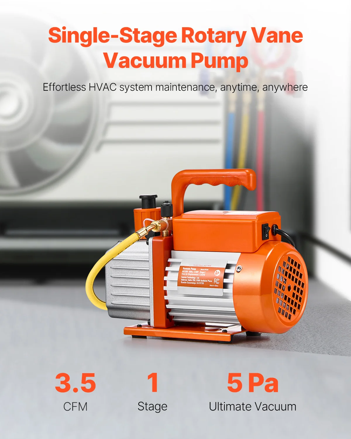 Vacuum Pump for HVAC Systems R134a R22 R410a
