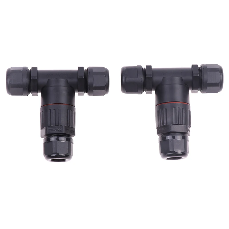 

T Shape Waterproof Connector 3/5 Pin Wire Connectors Quick Screw Connect Push-in Terminals Electric Junction Box