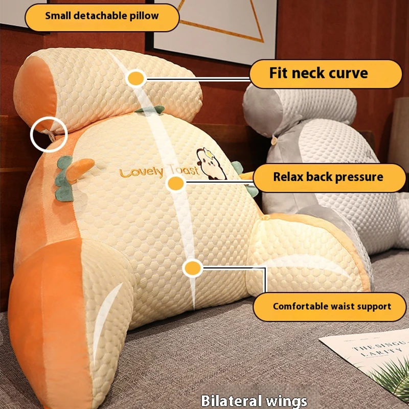 70cm Lounge Chaise Backrest Cushion for Bed Headboard Sun Lounger Chair Pillow with Headrest for Reading Winter Home Products 2