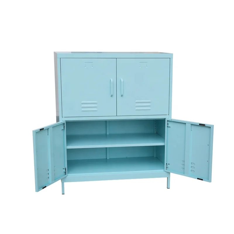 Factory Direct Sale Modern Metal Furniture Decorative Storage Locker Steel Cabinet Sideboard Living Room Metal Cabinet