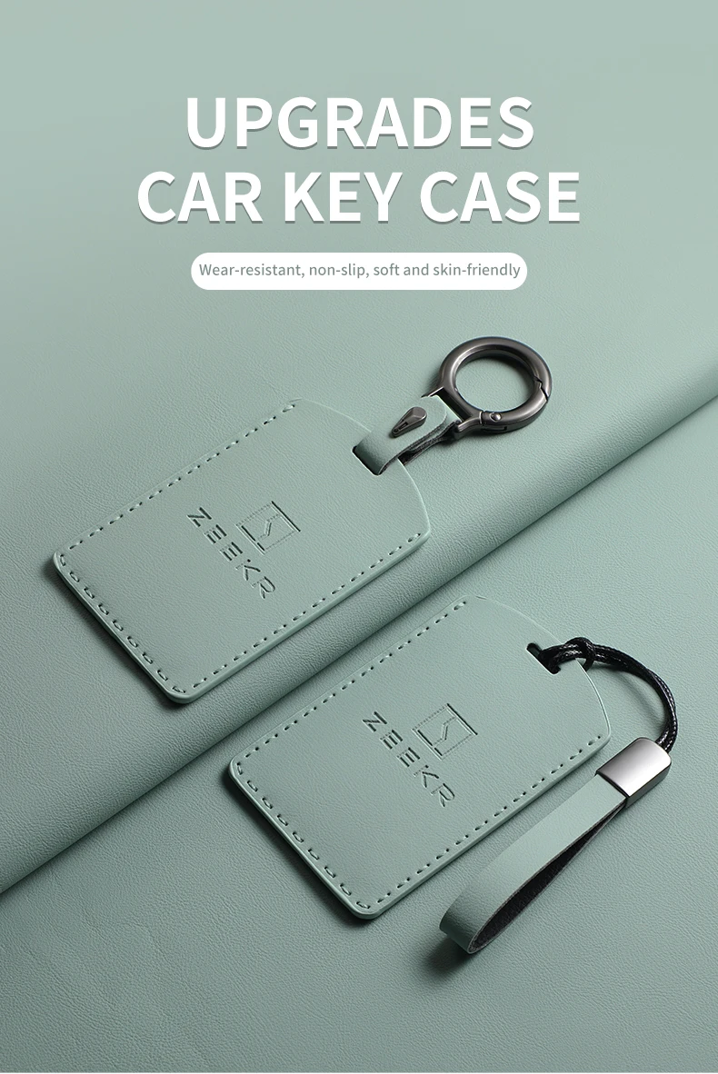 Leder-Autoschlüsselhülle für ZEEKR X 001 007 009 Original Auto Farbfernbedienung Schlüsselhülle Schlüsselanhänger Schutzhalter Gehäuse Zubehör – Detail 2