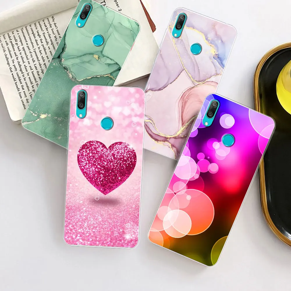 Per Huawei Y6 2019 Custodia Y6S 2019 Cover In Silicone Verniciato Marmo Morbido Per Huawei Y6 Pro 2019 Fundas Huawei Y6 Prime 2019 Paraurti