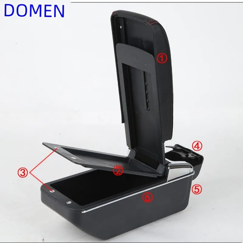 For Nissan Almera Versa Rotatable Armrest Box Central Store Content Storage Latio Box ashtray Car Styling decoration accessories