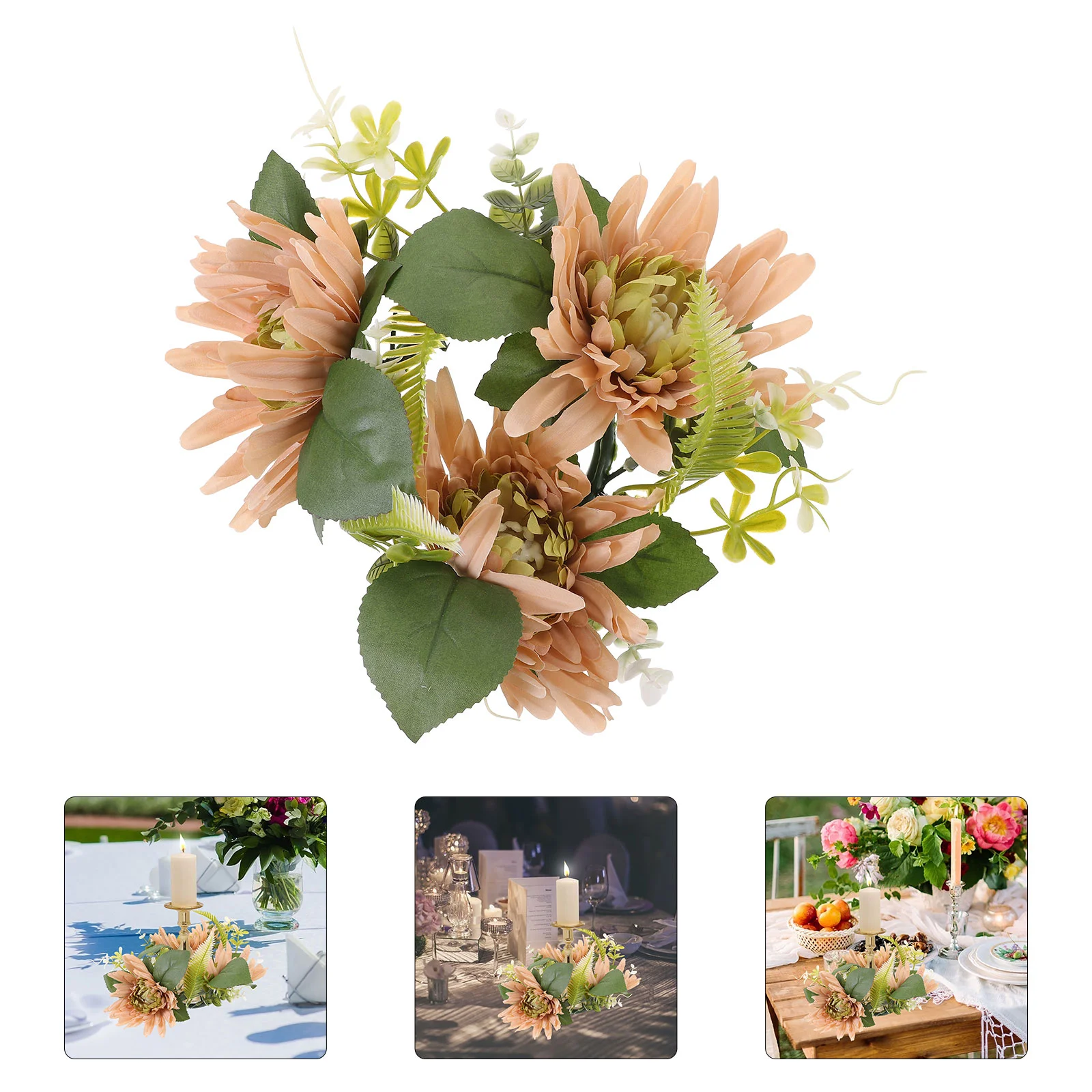 

Candlestick Forest Daisy Flower Rose Garland Artificial Handmade Party Decoration ( ) Silk