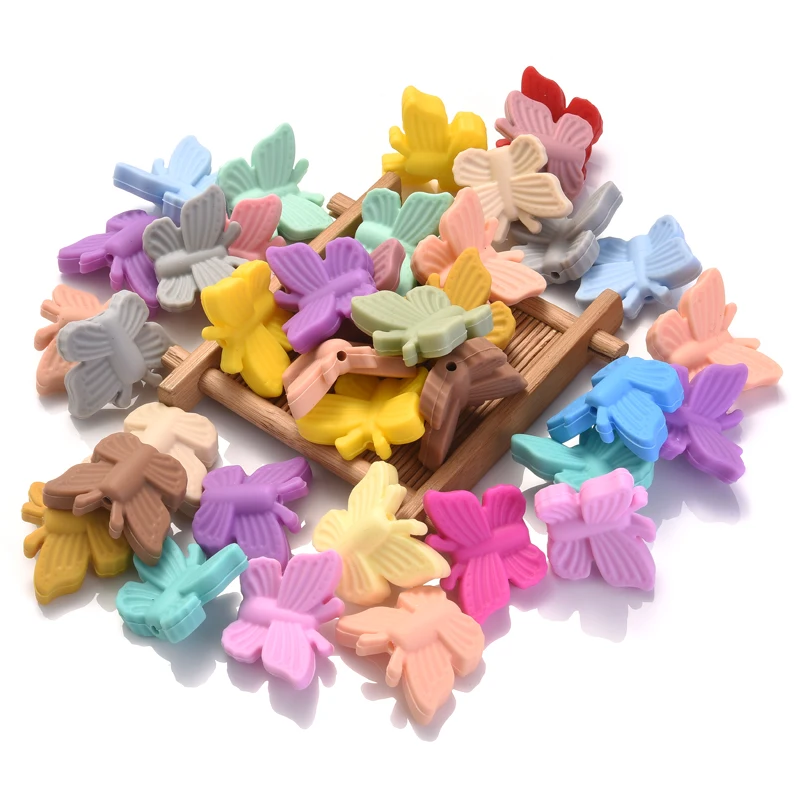 10Pcs 25x31mm Silicone Animals Beads BPA Free Cartoon Teething Beads DIY Baby Pacifier Chain Pendant Necklace Gift Accessories 5