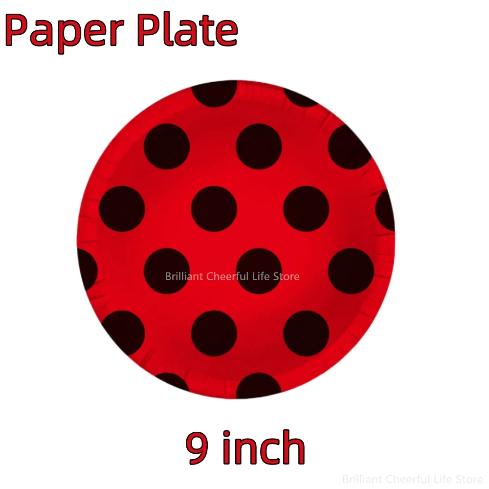 Marienkäfer Geburtstags feier Dekorationen rot und schwarz Party Geschirr Ballon Hintergrund Topper Baby party Kinder Erwachsene Party liefert – Detail 3