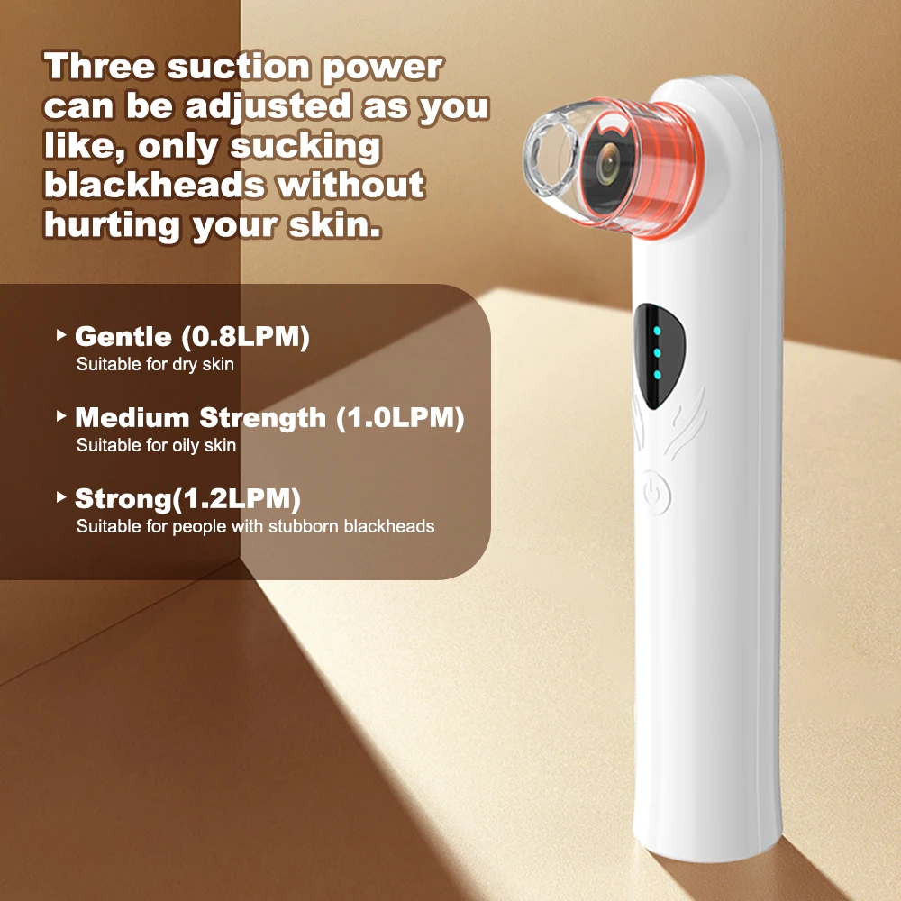 Description Picture 2 of itemBlackhead Remover Vacuum, Black Head Extractions Tool with Camera, USB Interface Type Pore Vacuum, Men and Women Pore Cleaner