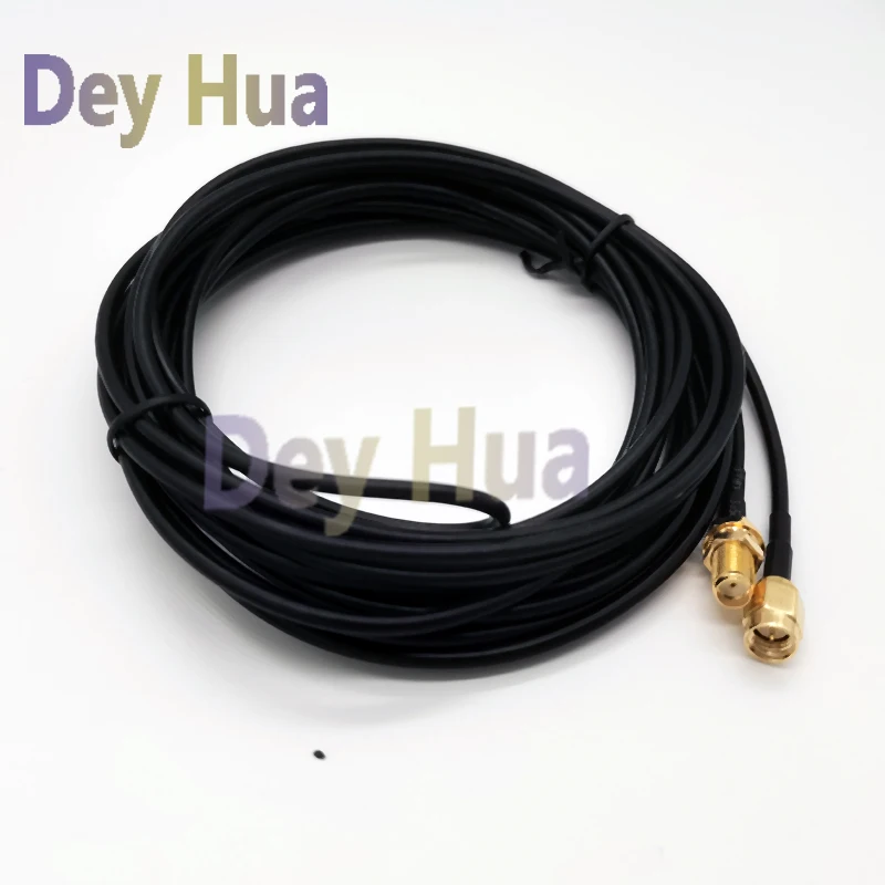 RP-SMA SMA Connector Male to Female Extension Cable Copper Feeder Wire for Coax Coaxial WiFi Network Card RG174 Router Antenna rg174 cable sma male to sma female bulkhead coax jumper pigtail wifi router antenna extension rf coaxial cable