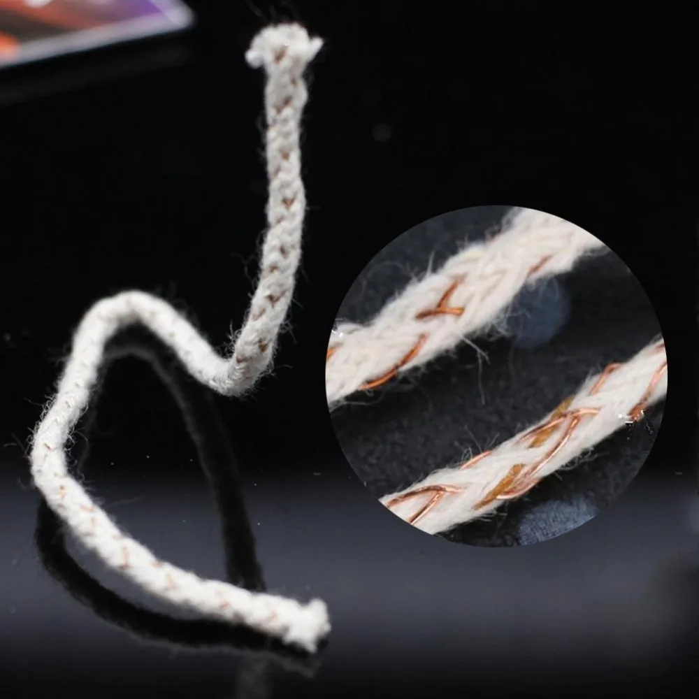 10 Meters High Quality Copper Wired Cotton Core Replacement Wicks For Zippo Kerosene Petrol Lighter Universal Repair DIY Gadgets 5