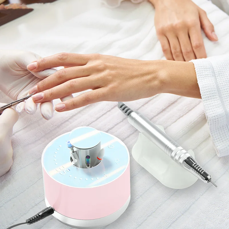 

35000rpm Rpm Adjustable 80w Nail Shop Professional Brushless Motor For Gel Polish Jewelry Drill Manicure File Pedicure Diy Tools