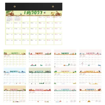 Calendario da Parete 2027 Creativo, Pianificatore Mensile 12 Mesi, Lista delle Attività, Design a Strappo, Calendario per Ufficio e Casa