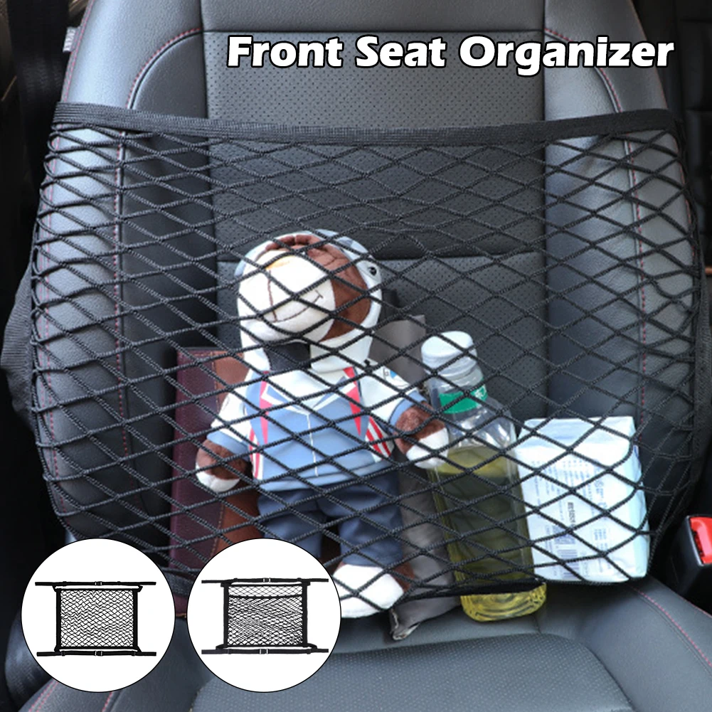 

Car Seat Back Storage Bag Multifunctional Elastic Storage Net Wallet Fits Most Vehicle Organizing Elastic Net