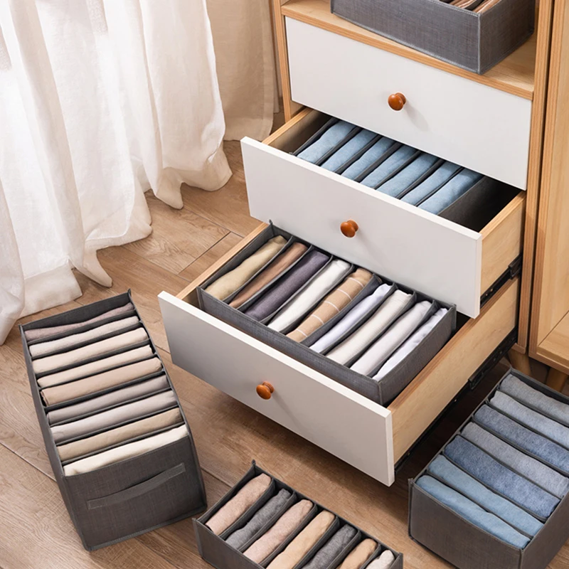 Storage Box storage box Denim and Sweater Storage Container Convenient Home Organizer Bag Sorting Clothes Dormitory Storage Box 1pcs