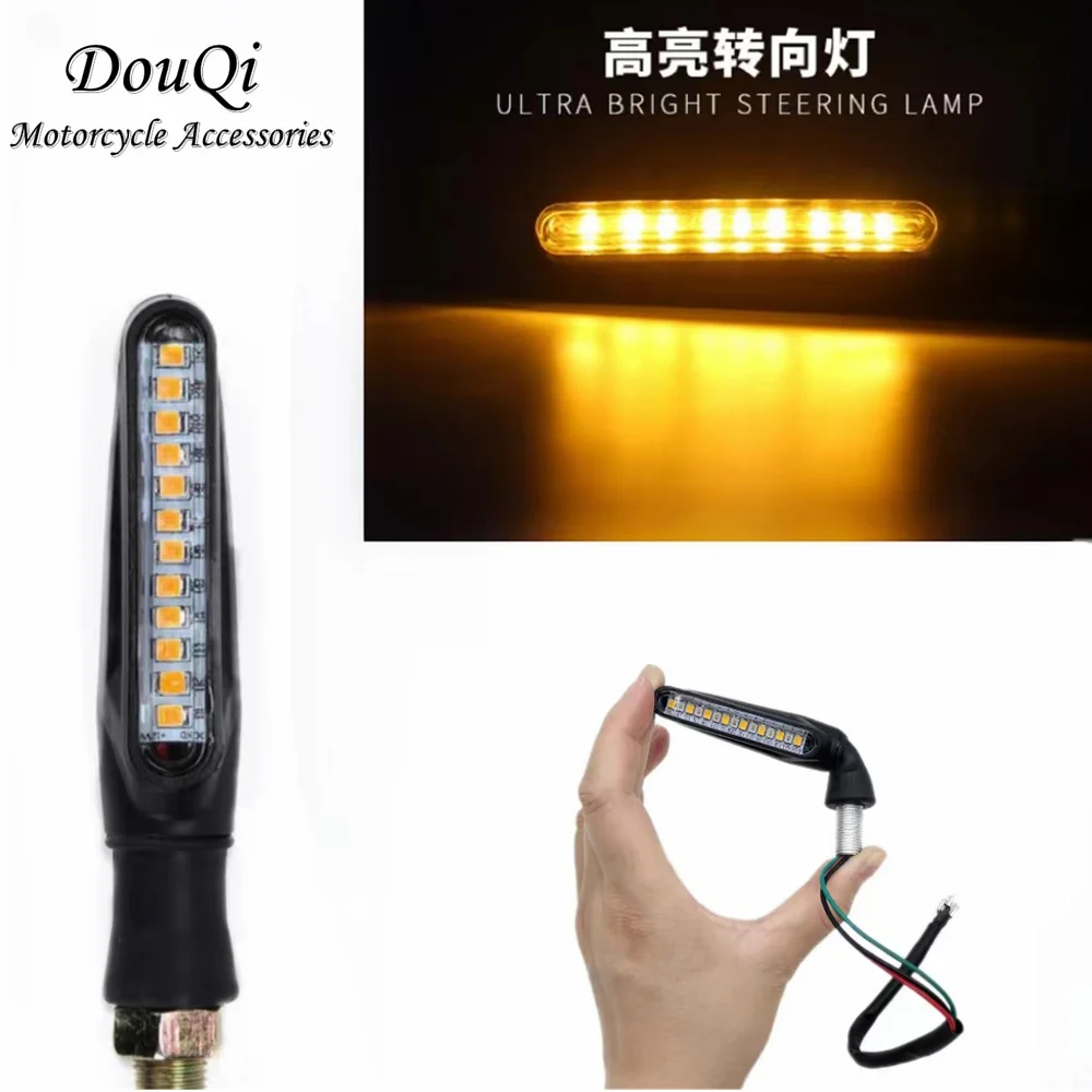 

Turn Signal Light 12V Led Moto Universal Flowing Water Blinker Bendable Flashing Lights Signal Lamp Motorcycle Accessories