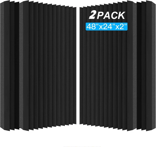 แผ่นโฟมอะคูสติกแบบลิ่มขนาดใหญ่ MAKEFRIEND 120x60x5 ซม. สำหรับสตูดิโอ ความหนาแน่นสูง ดูดซับเสียง ป้องกันเสียงรบกวน แผ่นผนัง 1