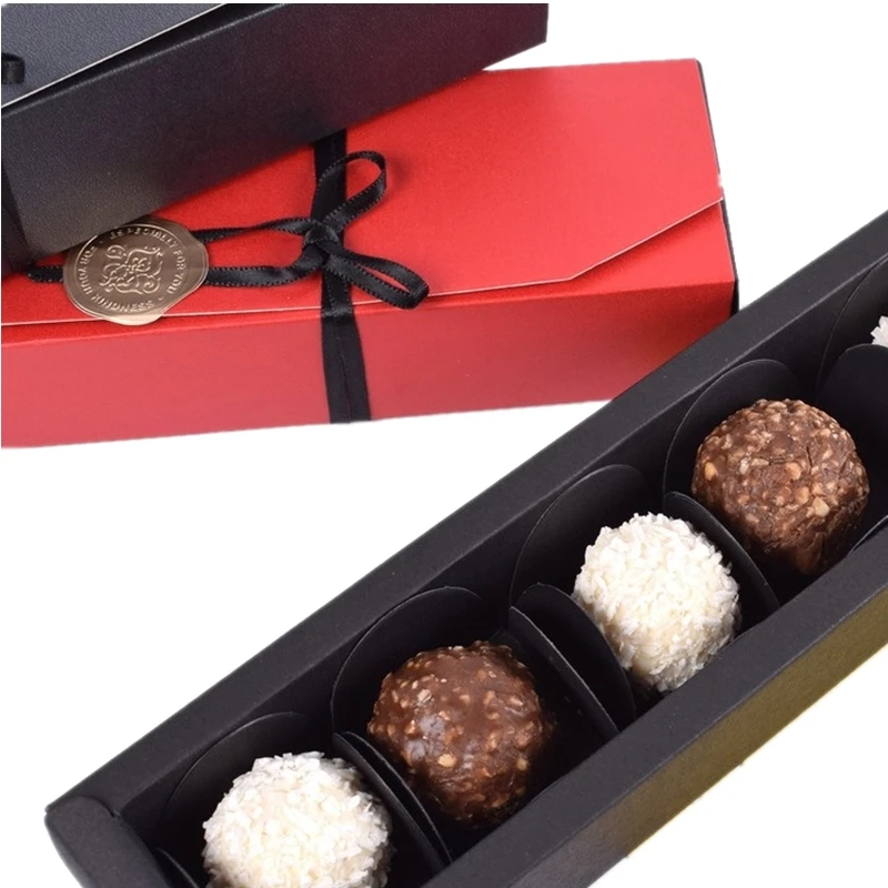 20 pezzi semplici scatole regalo rettangolari rosse nere all'ingrosso  scatola di imballaggio per bomboniere di cioccolato di colore solido per  biscotti di caramelle di nozze per feste