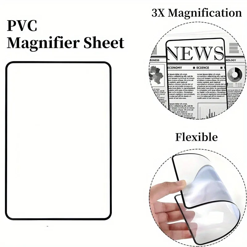 Full Page Large Sheet Magnifier Magnifying Glass Reading Aid