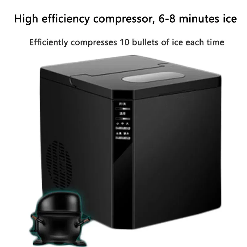 25KG small ice machine commercial tea shop bar table bar KTV automatic household round ice cube maker