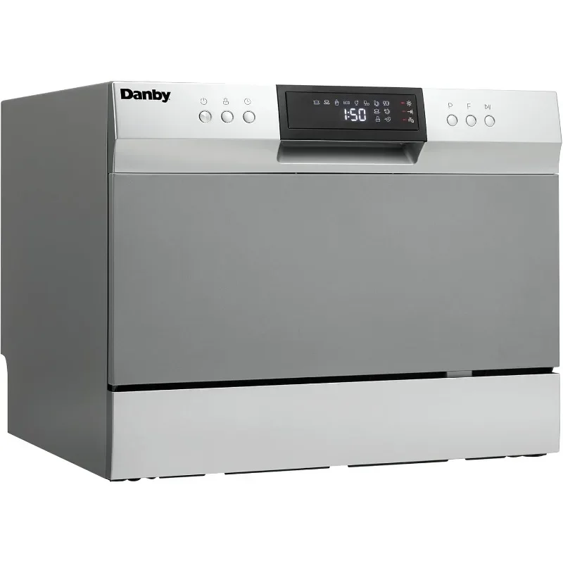 Danby DDW631SDB Countertop Dishwasher with 6 place Settings and Silverware Basket, LED Display, Energy Star 2