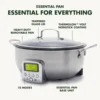 6QT Electric Skillet, Sear Saute Stir-Fry Cook Rice, Healthy Ceramic Nonstick, Dishwasher Safe Parts, Easy-to-use LED Display 3