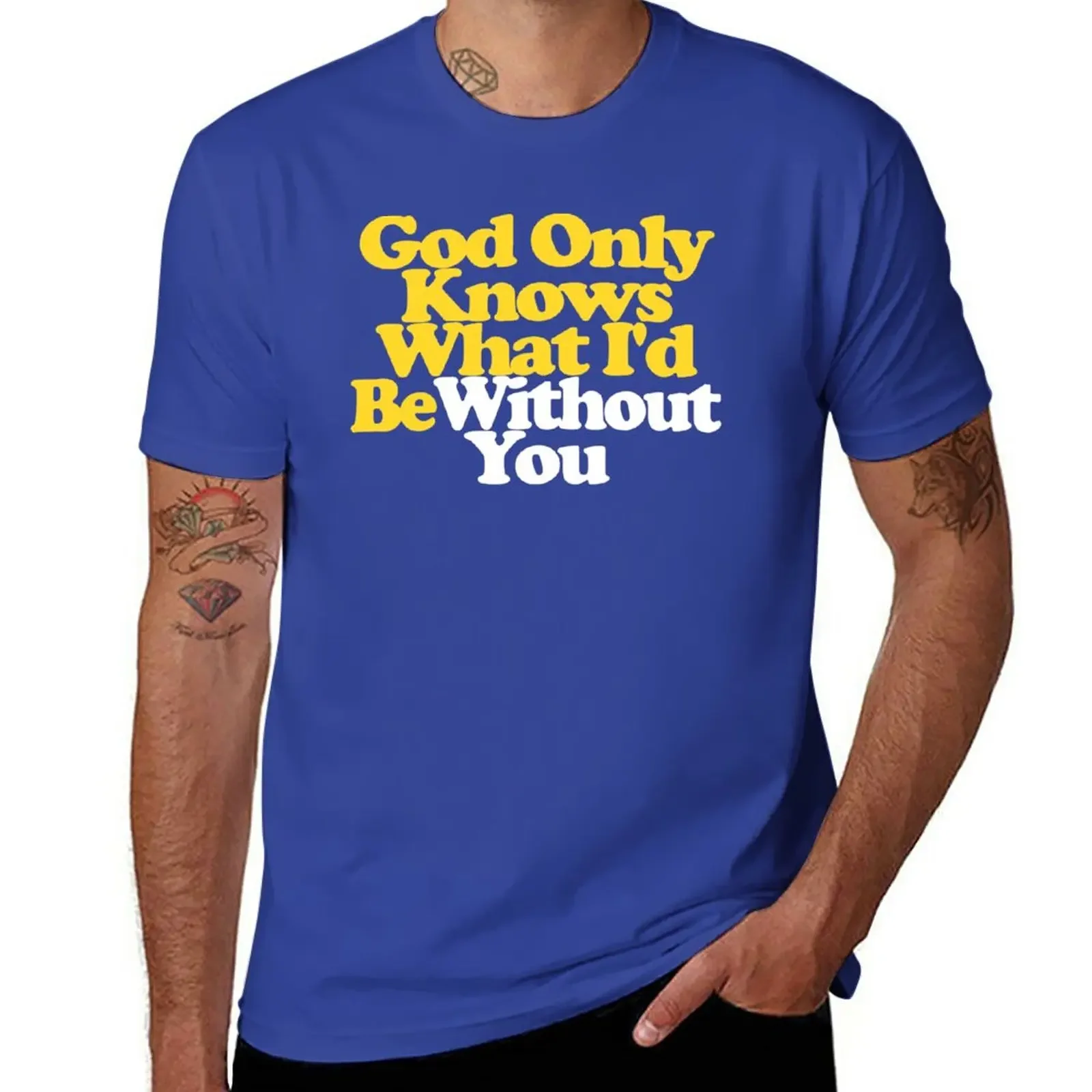 ミュージシャン GOD ONLY KNOWS BACK LOGO PRINT T-SHIRT S God Only Knows Beach Boys Lyrics Pet Sounds Shirt T-Shirt