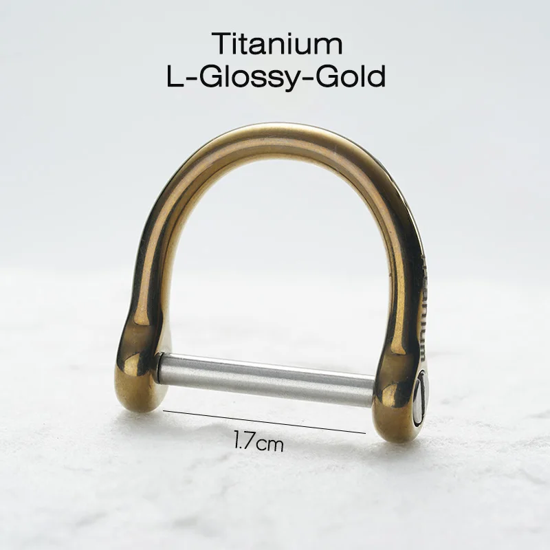 Titanium Horseshoe D-Shape Keychain Buckle - Lightweight and High-Quality EDC Accessory